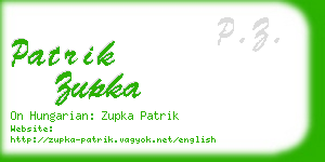 patrik zupka business card